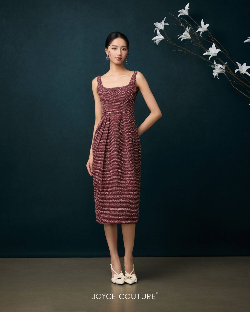 吊带小香风连身裙 D0097