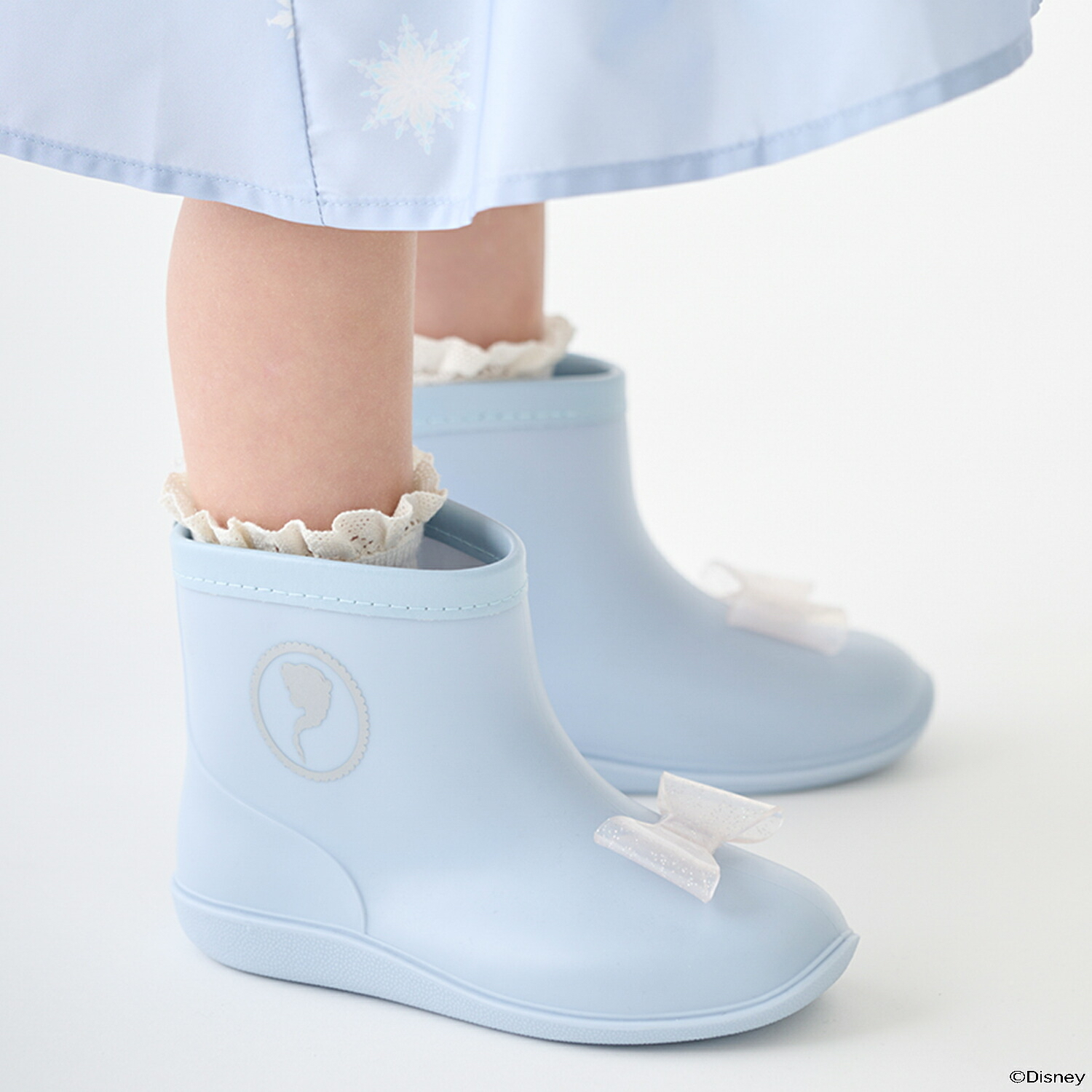 🇯🇵預訂 日本直送🇯🇵Petit Main x Disney公主系列兩色人物圖案蝴蝶結雨靴