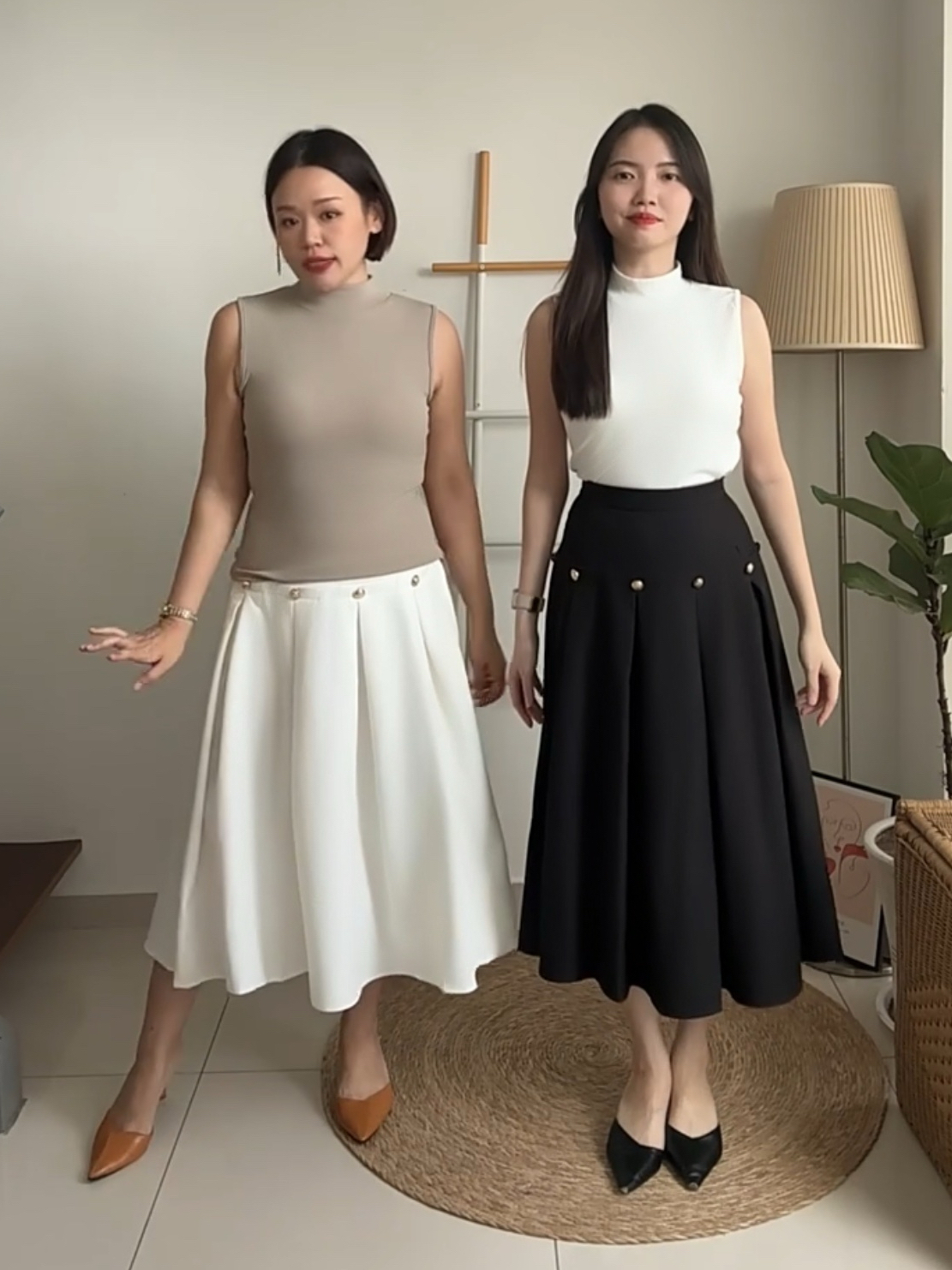 S1829 A Line Pleated Skirt - 4 Colors 