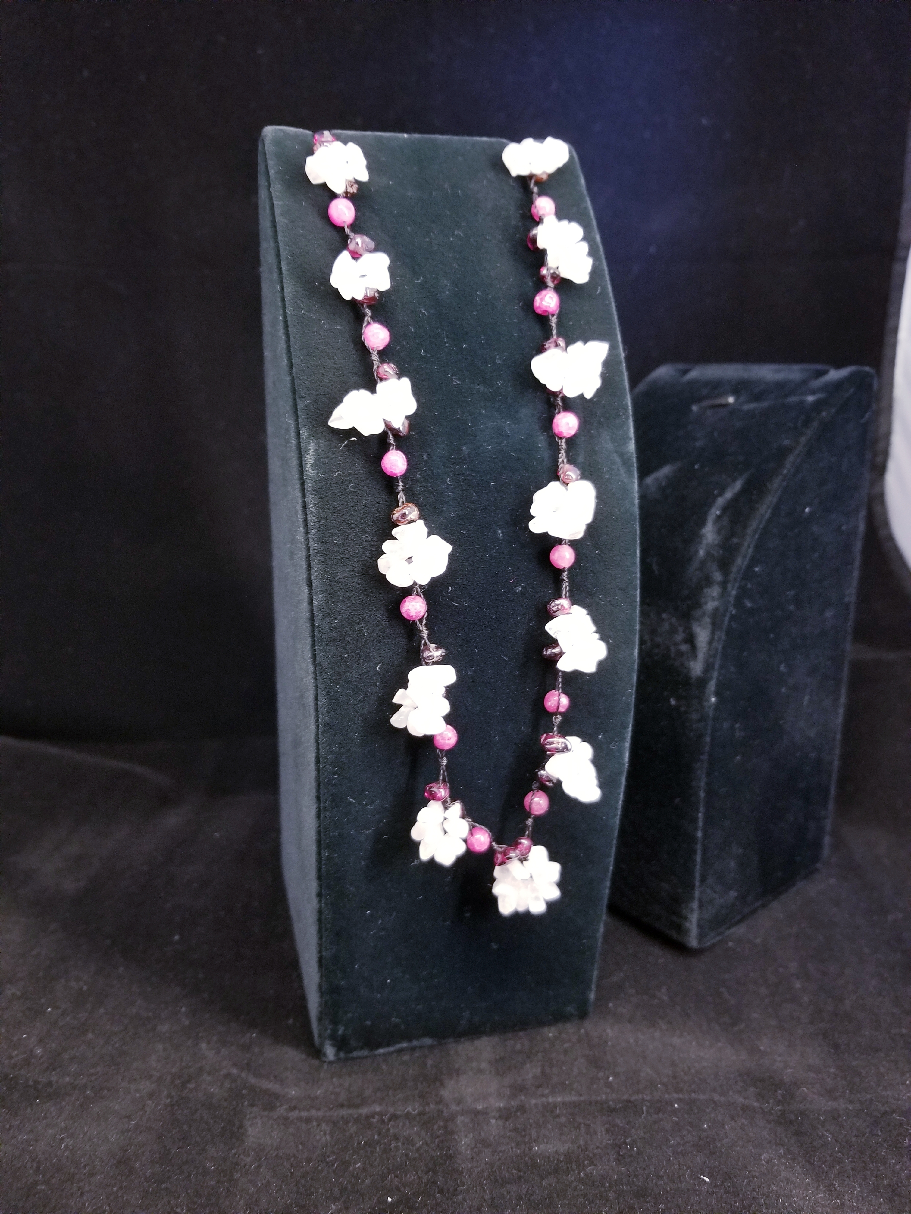 紅寶石粉紅晶石榴石頸鍵