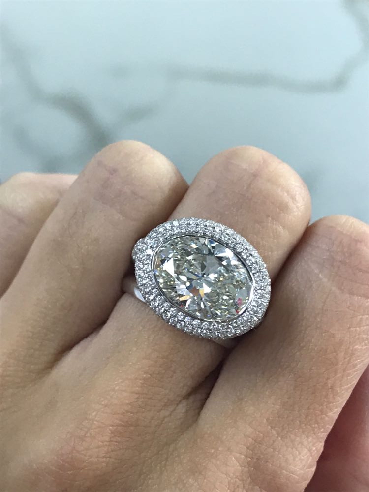 Oval Diamond Engagement Ring with Halo