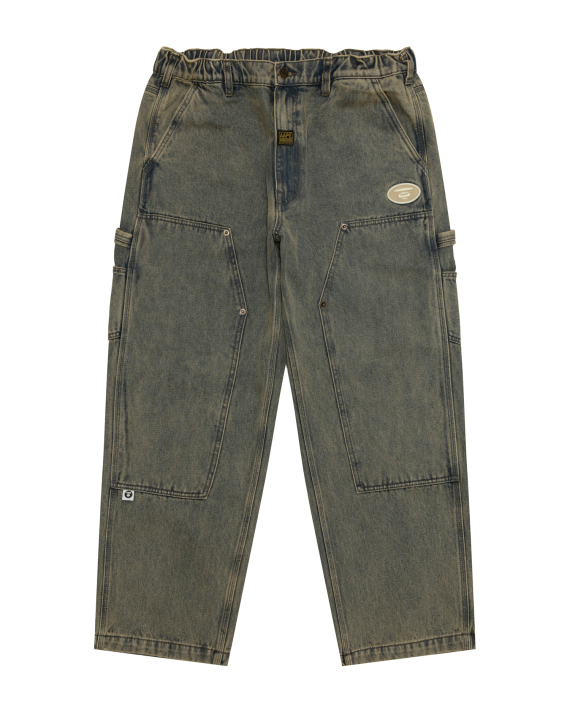 AAPE AAPEUNVS moonface washed denim pants (D601)
