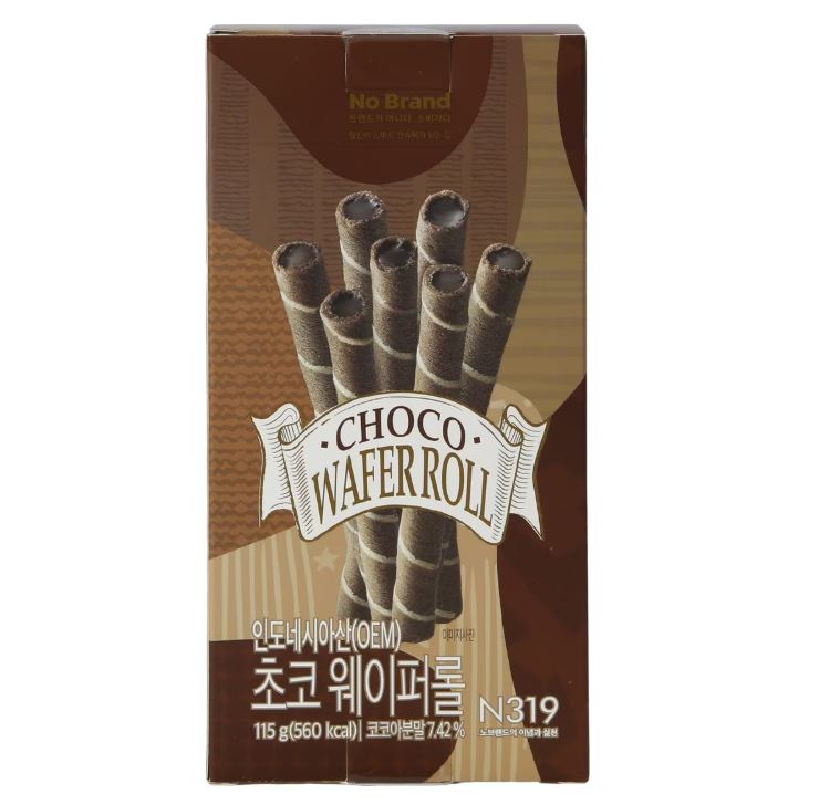 韓國 No Brand 朱古力味 威化卷 115g