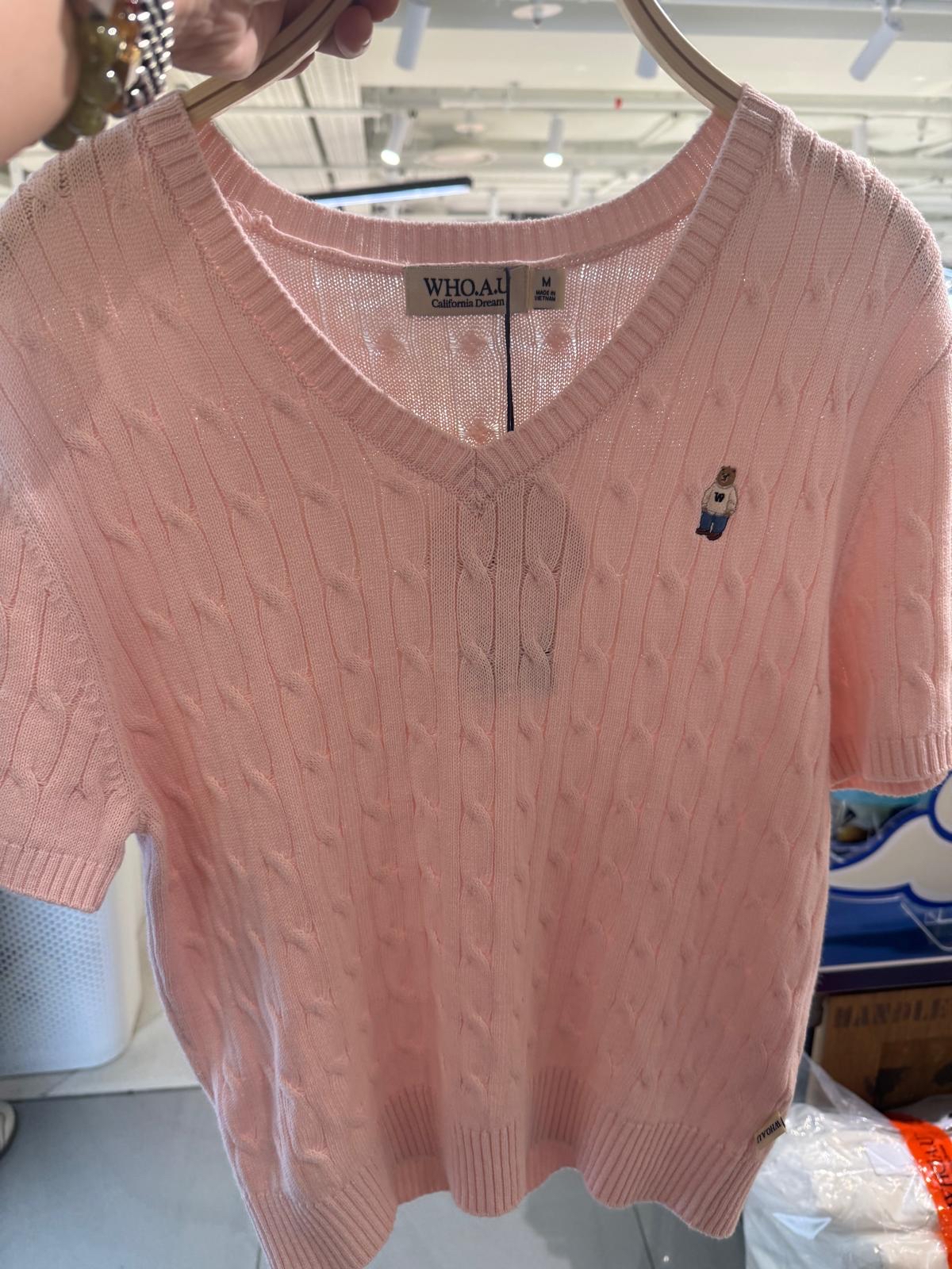 *🇰🇷韓國直送最新款Who.A.U 刺繡小熊V領針織衫 折扣優惠🈹*