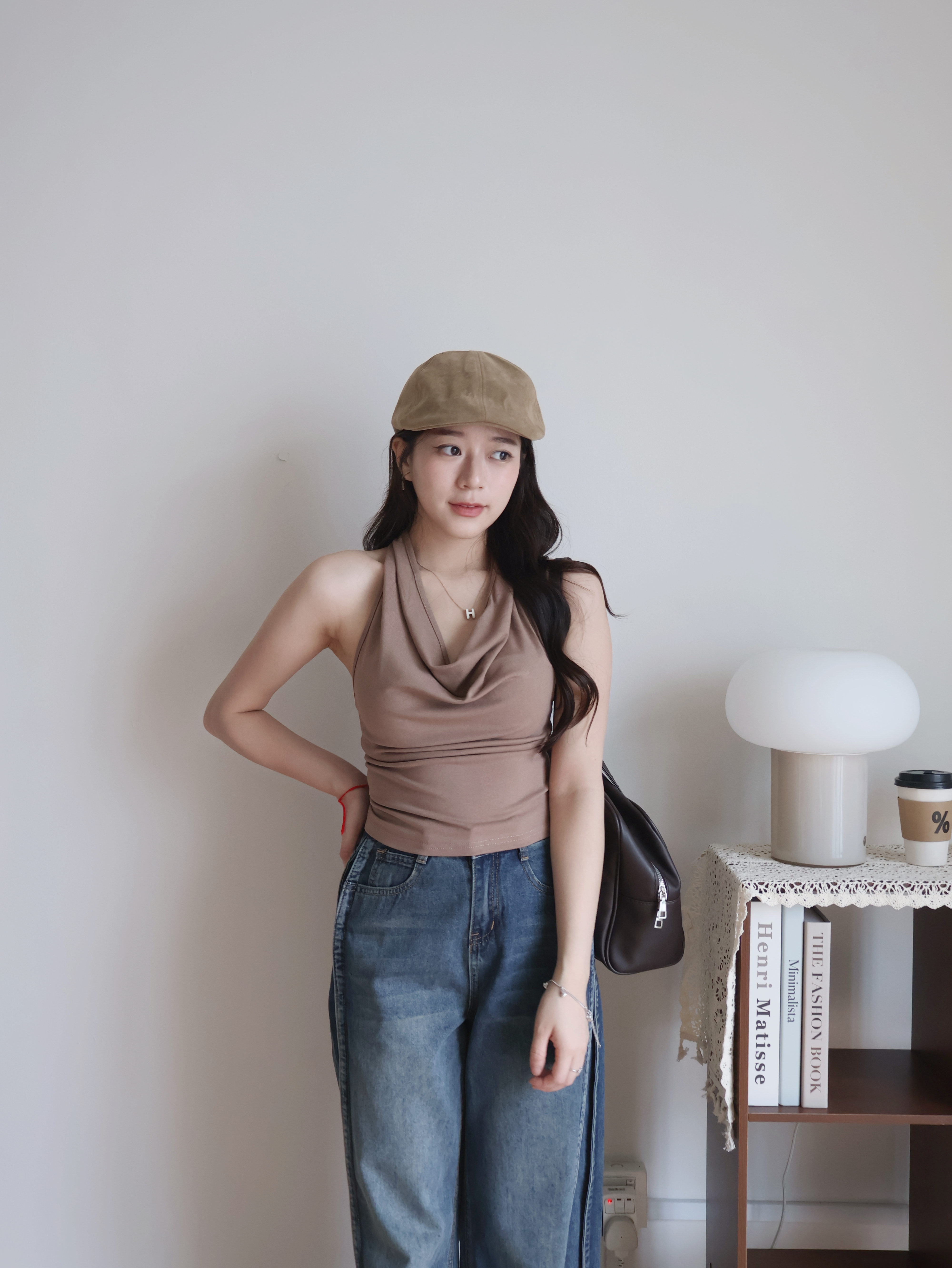 Millie Halter Top | Khaki