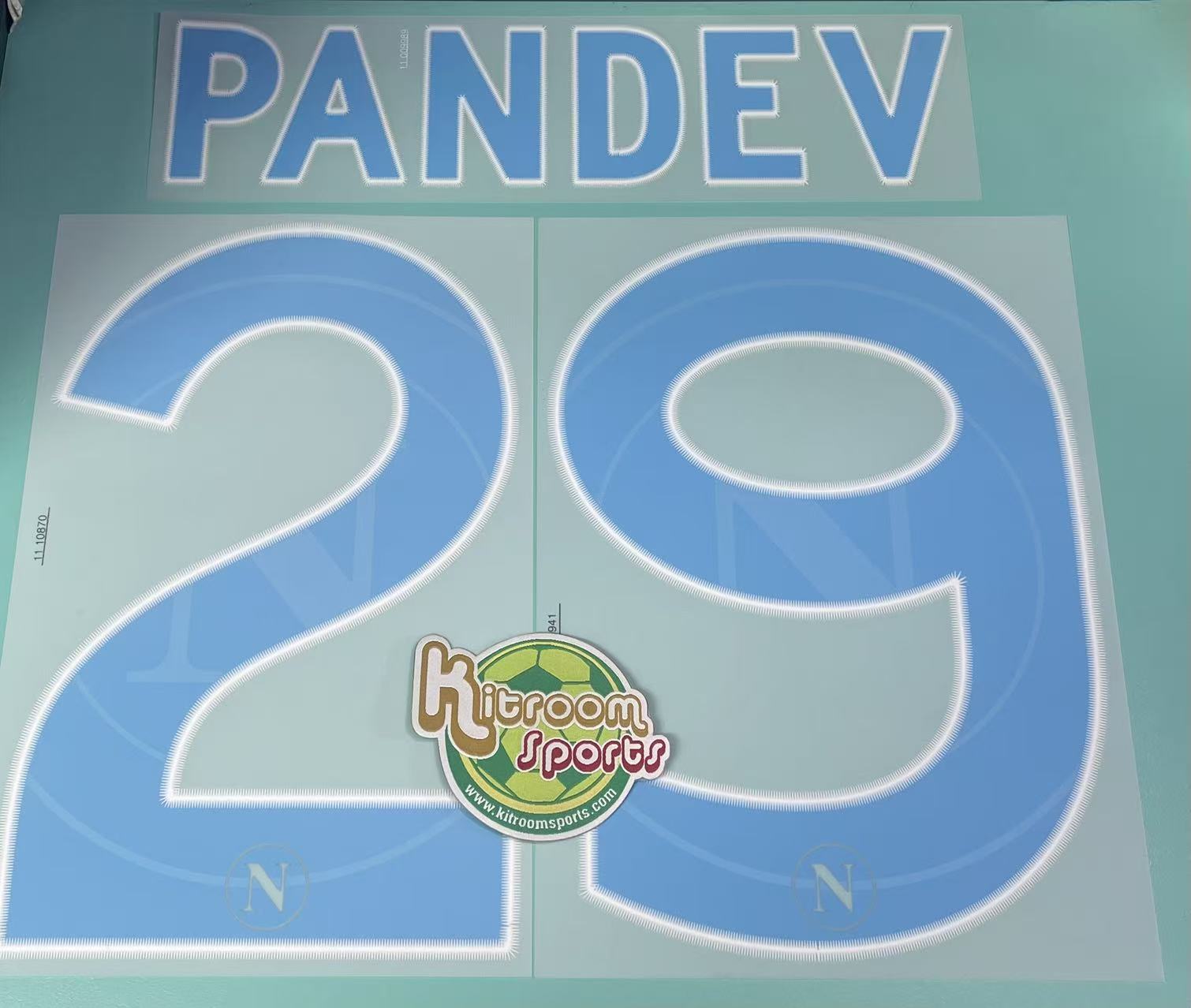 2011-12 Napoli Away Nameset #29 PANDEV