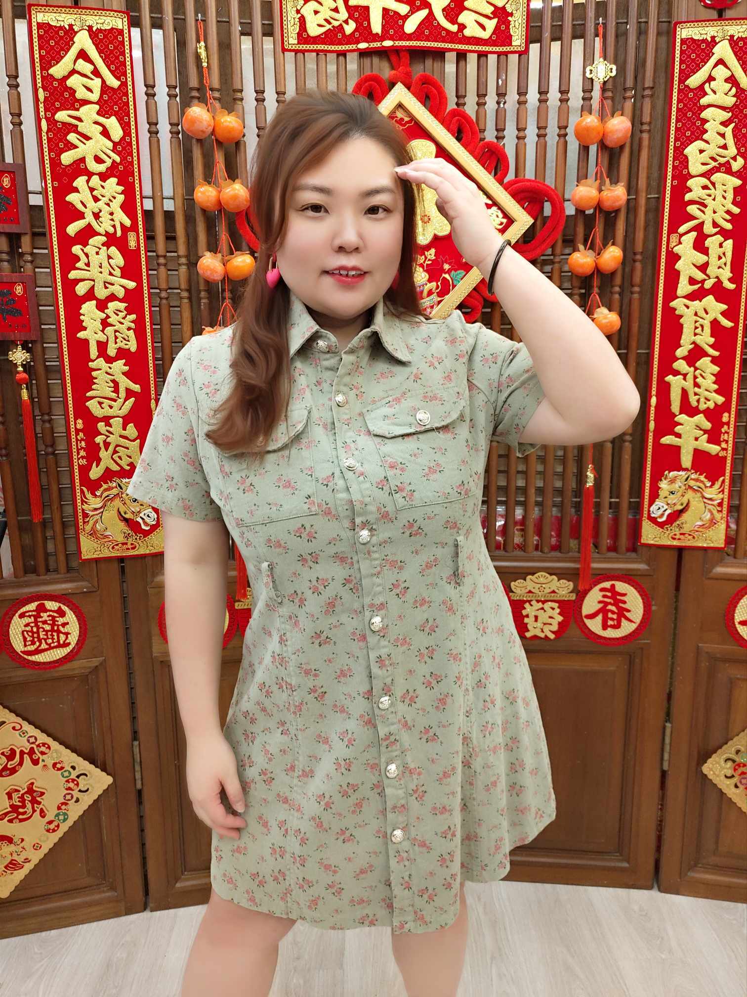 NJN08 TW#5237 小香风提花牛仔连衣裙