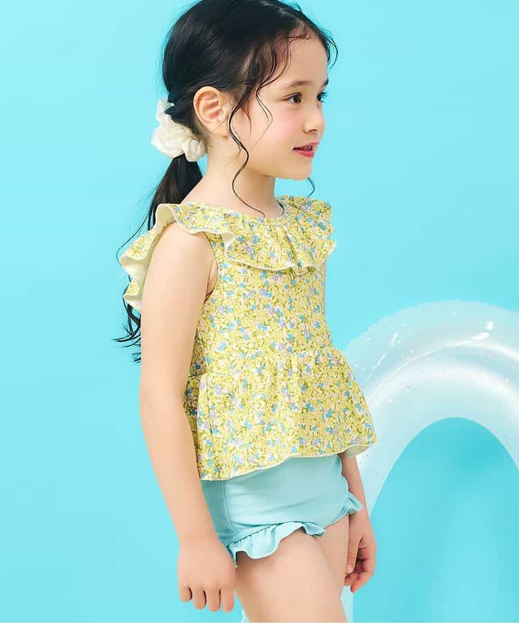 🇯🇵預訂 日本直送🇯🇵Apres les cours六色圖案印花荷葉邊後背V領分體泳衣