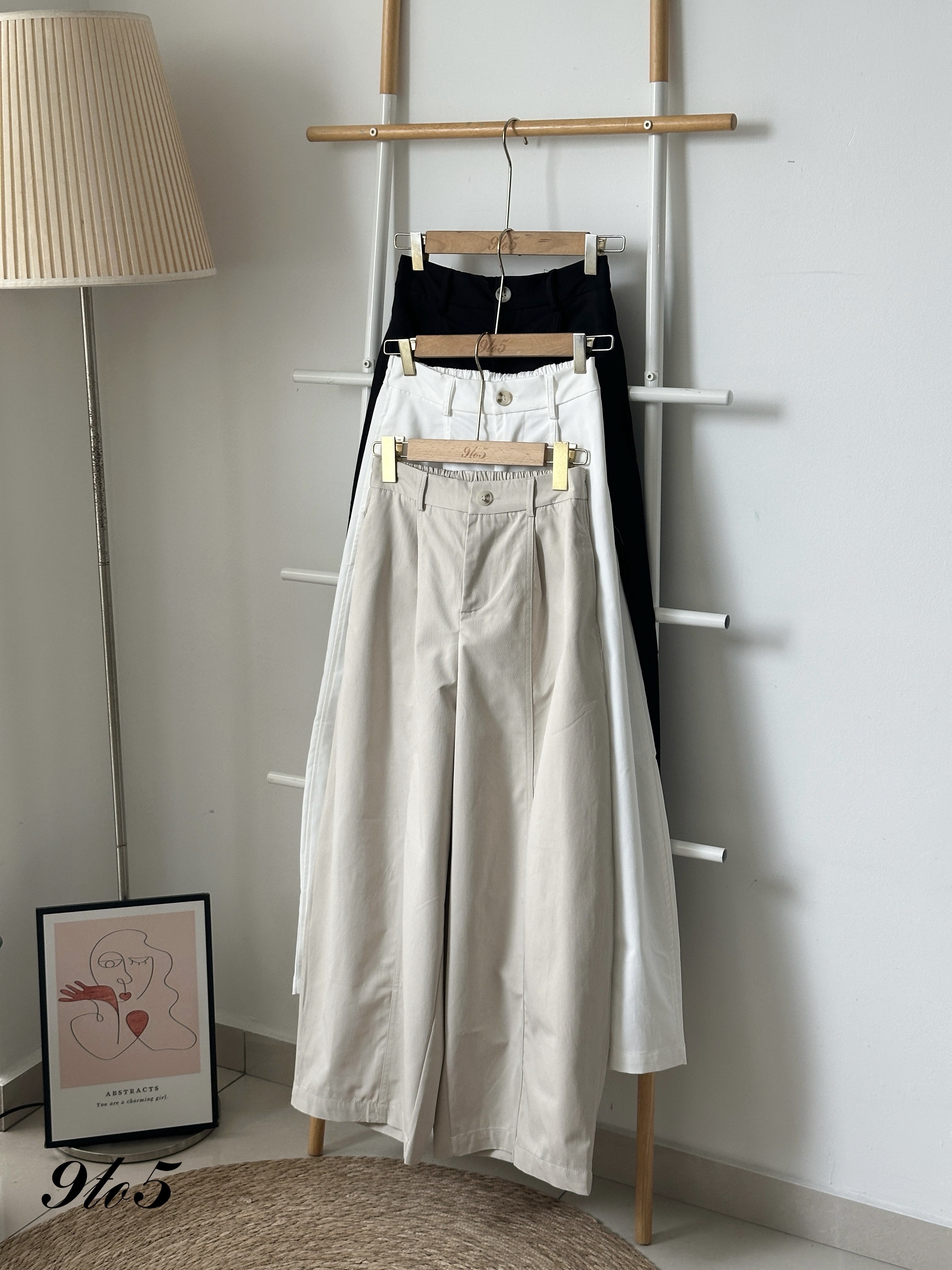 S1841 Long Curved Pants - 3 Colors 