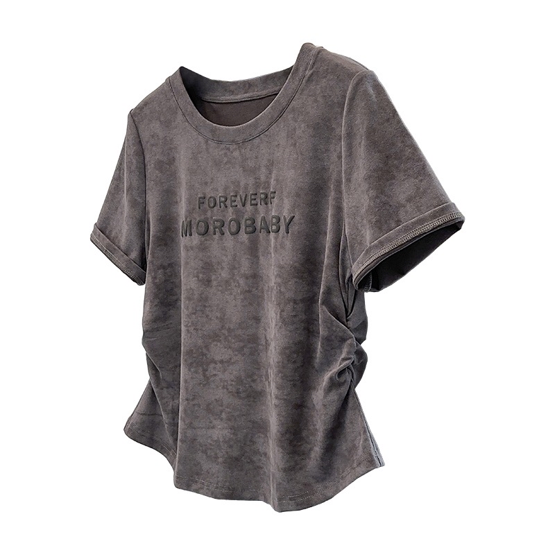 B119(36919) 韩系扎染FOREVER MOROBABY腰褶皱3色上衣