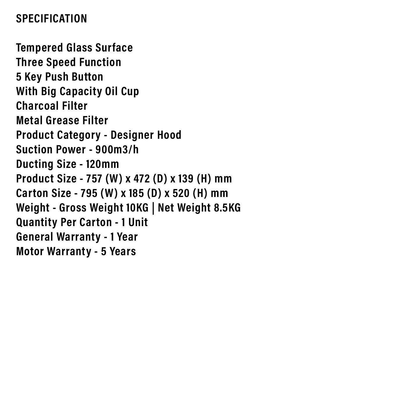 Faber 900m/h Classo Hood (CLASSO 7688)