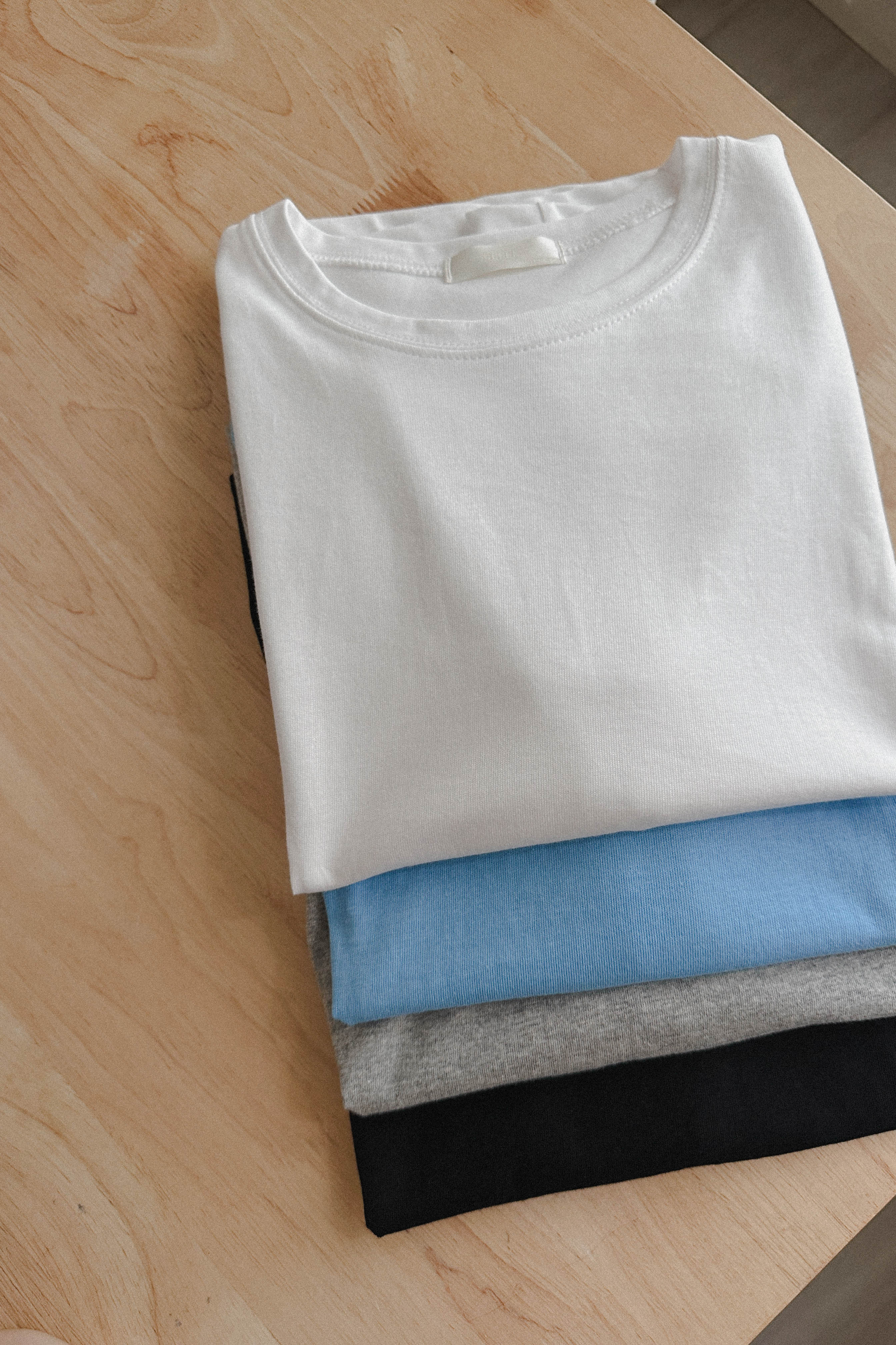 Daily U-neck Cotton Tee (四色入)