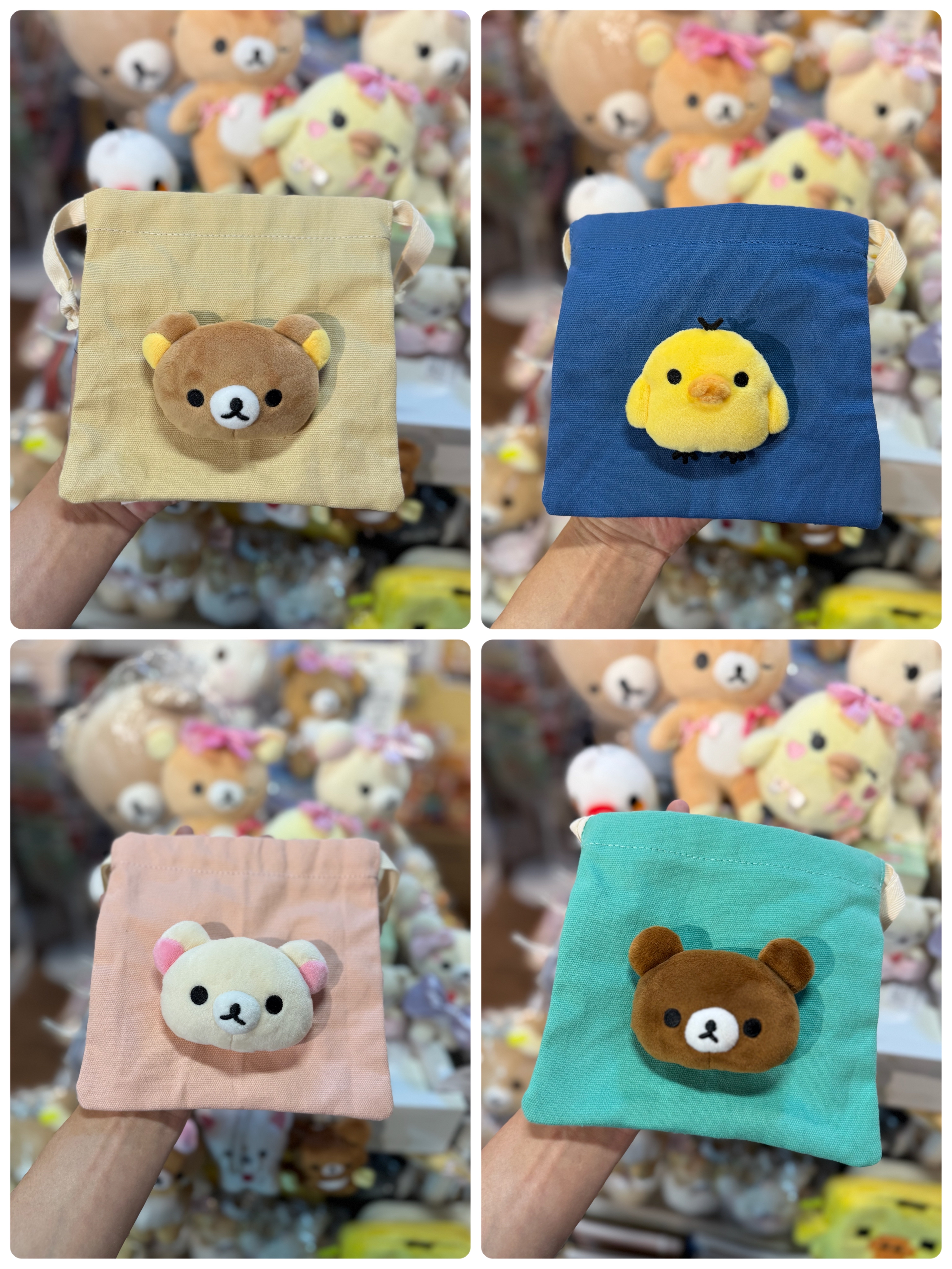 《現貨》全新日本專店限定 Rilakkuma立體頭仔索袋