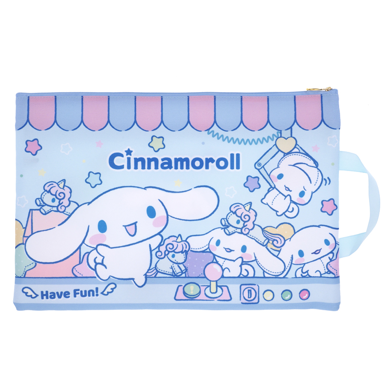 Cinnamoroll F4 Double Zipper Fabric Document Bag 雙拉鍊布文件袋連手挽