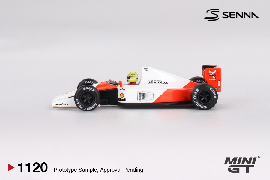 Mini GT 1/64 McLaren MP4/6 #1 Ayrton Senna 1991 Japanese Grand Prix 2nd Place / Blister Packaging - MGT01120-BL