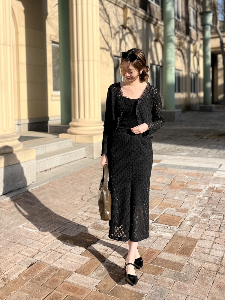 The Lacie Cardigan Set (Black)