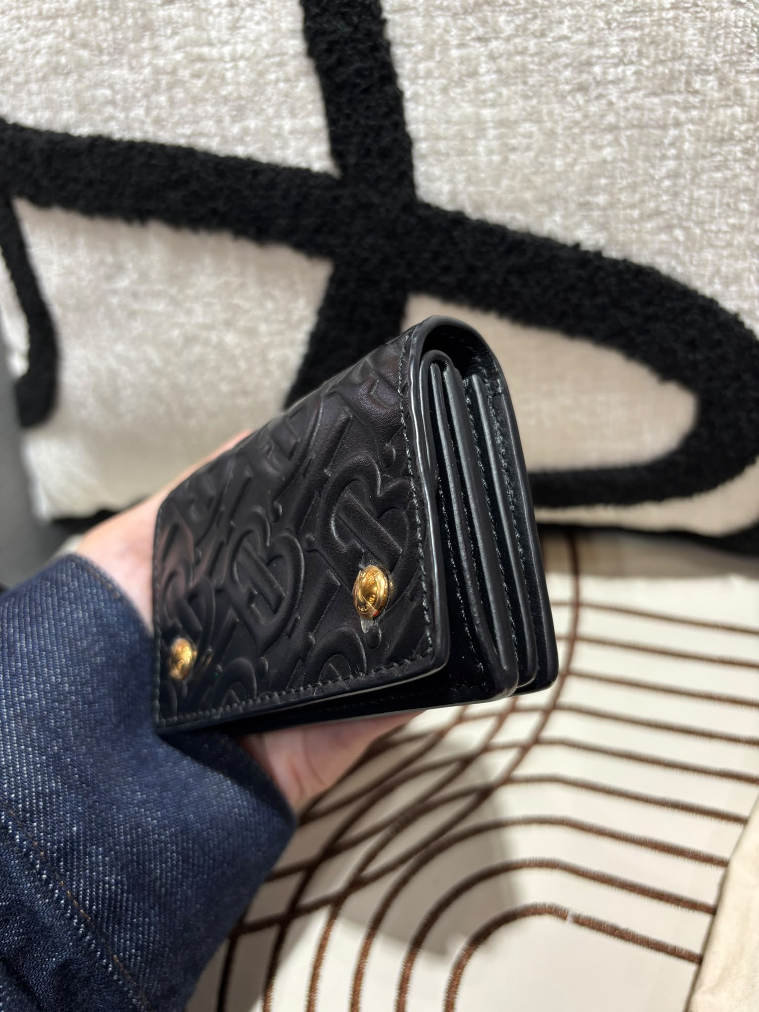 Burberry TB Card Case 黑色小牛皮 100%Authentic,unused✅dust bag