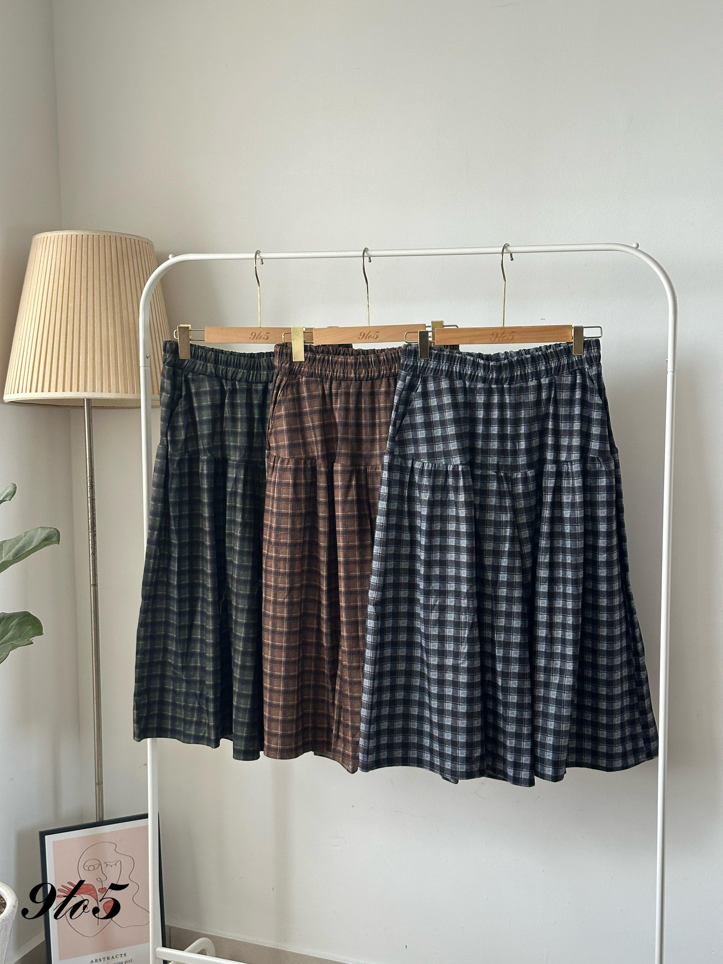 S1835 A Line Checker Pants - 3 Colors 