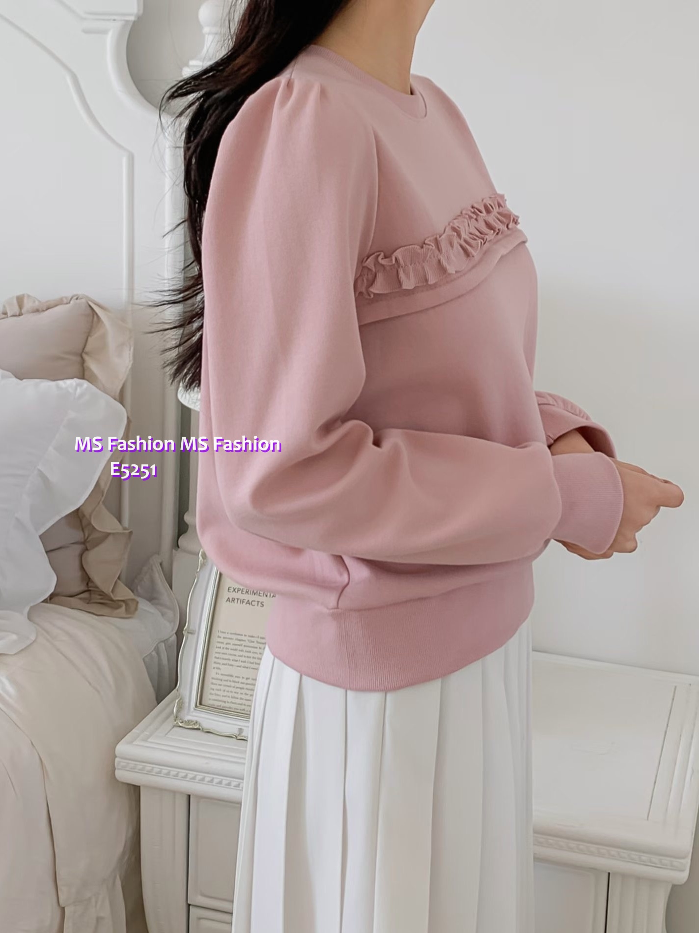 E5251 簡約有款ruffle top