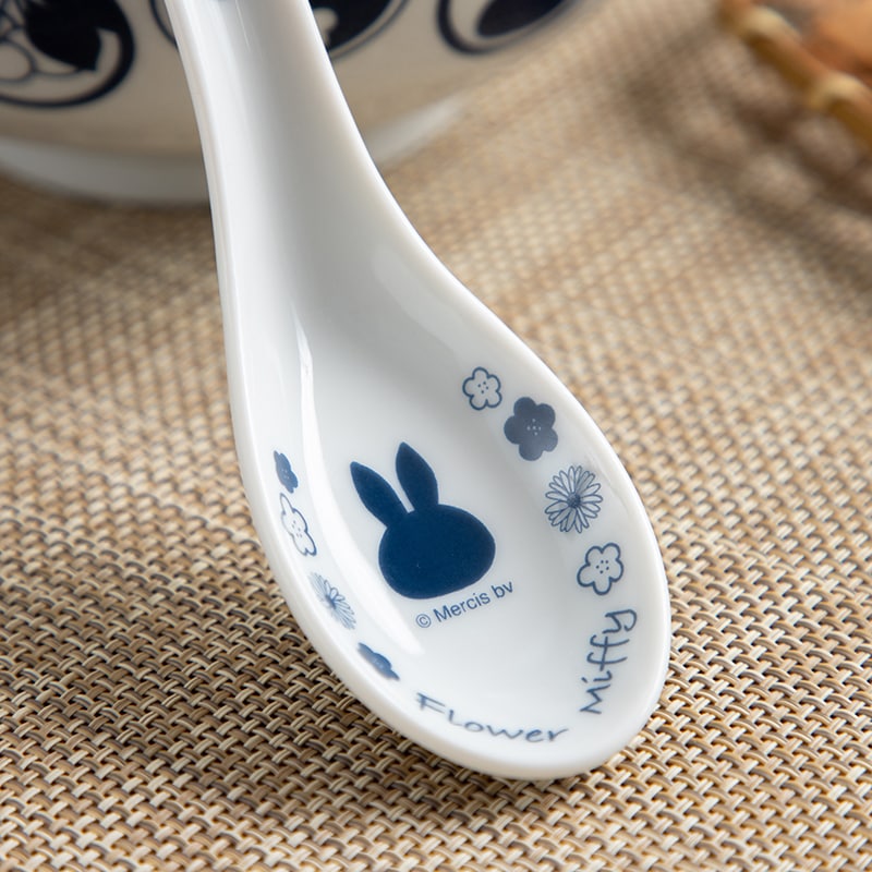 miffy MF限定 陶瓷 和風 烏冬碗 連匙羹