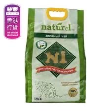 天然玉米豆腐貓砂 (17.5L/綠茶味/3.0粗粒裝) N1貓砂原裝行貨 3/箱 （可沖廁所，除味效果顯著）