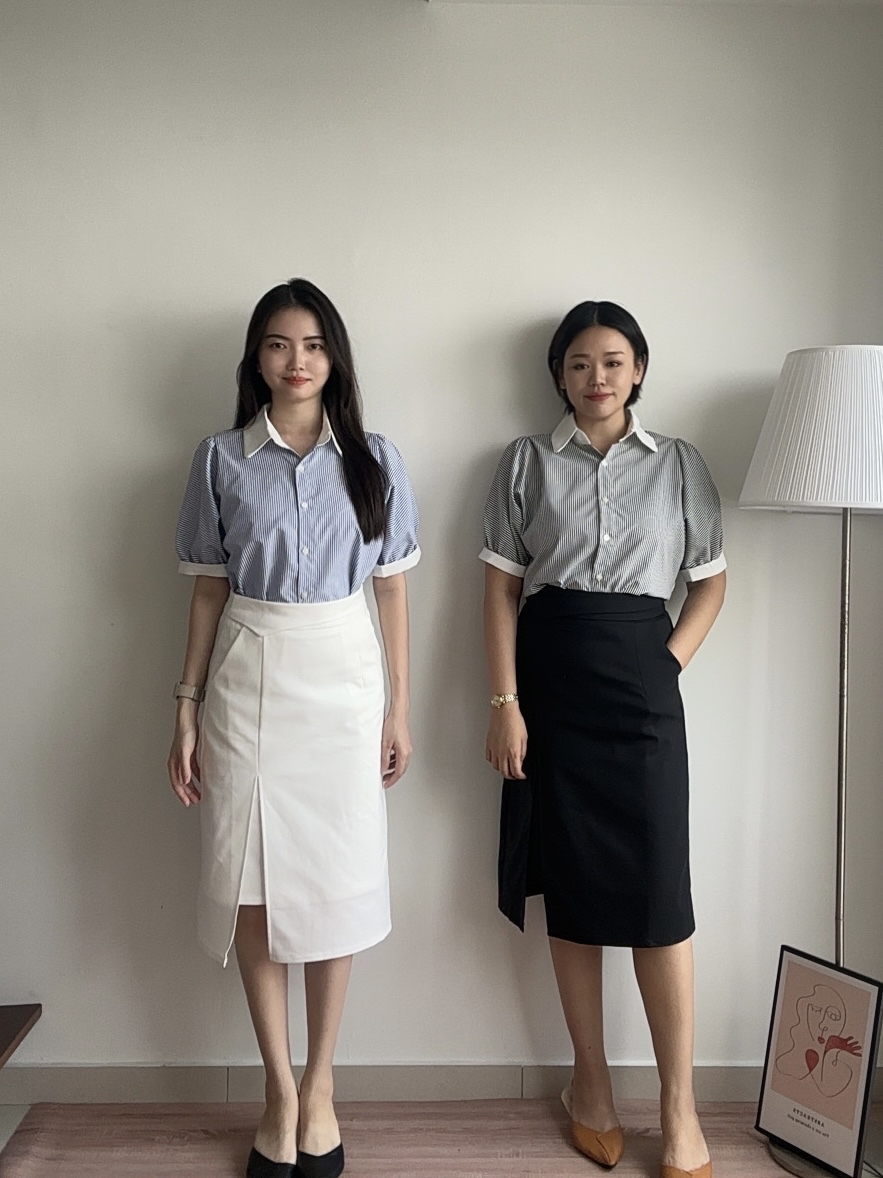S1992 Front Slit Midi Skirt - 3 Colors 