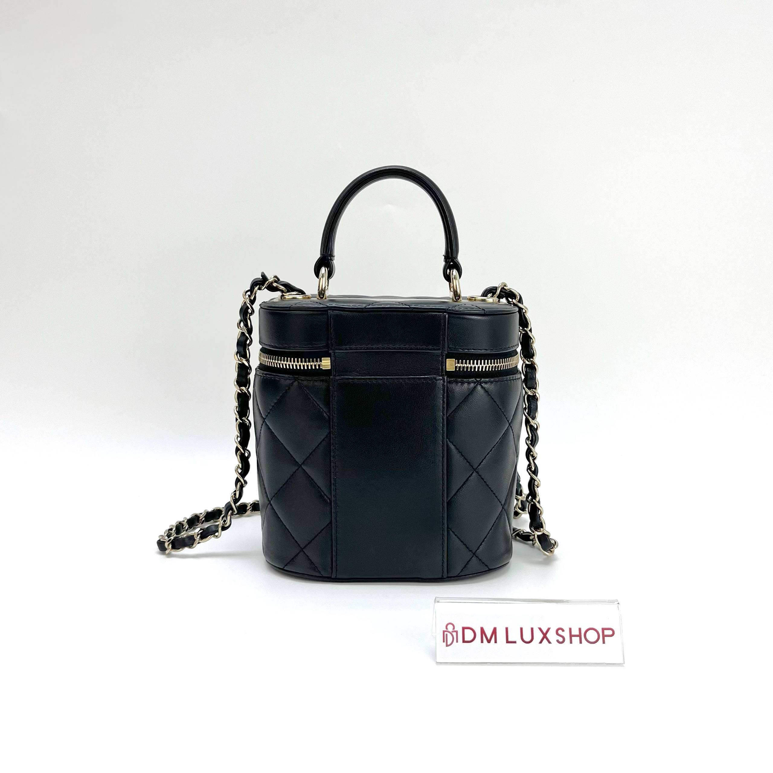 Chanel Trendy Top Handle Vanity Case w/ Chain GHW (Microchip)