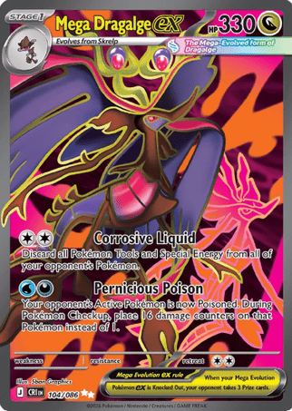 Pokemon TCG Mega Evolution-Chaos Rising - Mega Dragalge EX-104/086