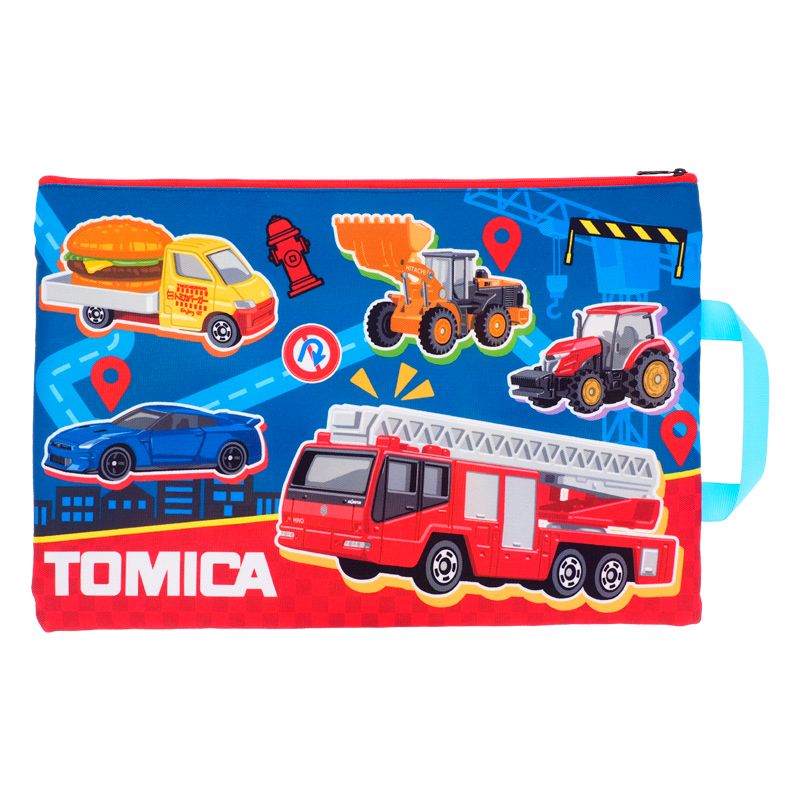 Tomica F4 Double Zipper Fabric Document Bag 雙拉鍊布文件袋連手挽
