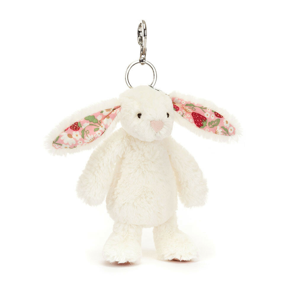 JELLYCAT Blossom Cream Bunny 'Berry' Bag Charm 碎花奶白兔兔鎖匙扣 (新版)