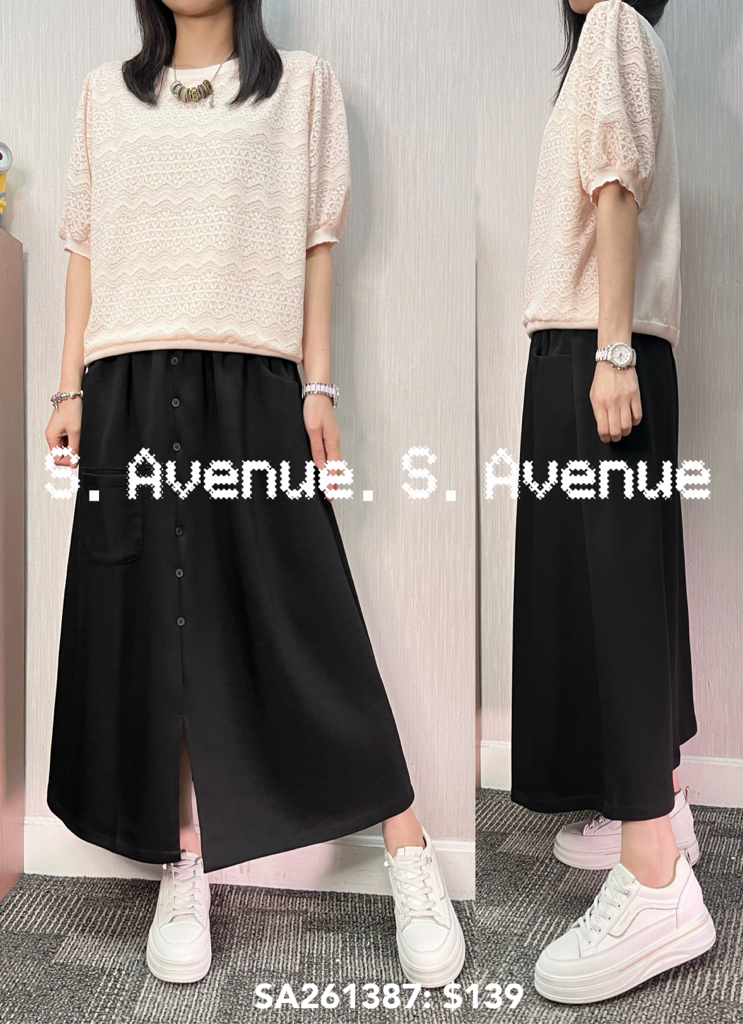 SA261387: 泡泡袖lace線top