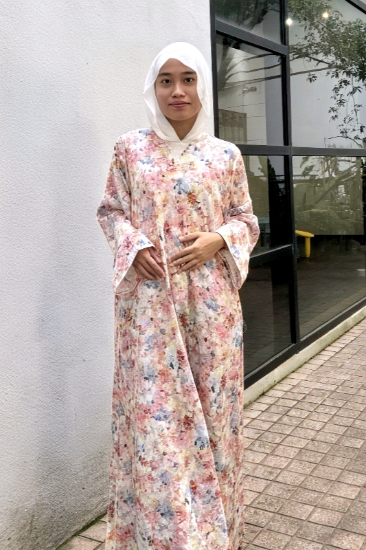Linen Dress - Pink Blossoms