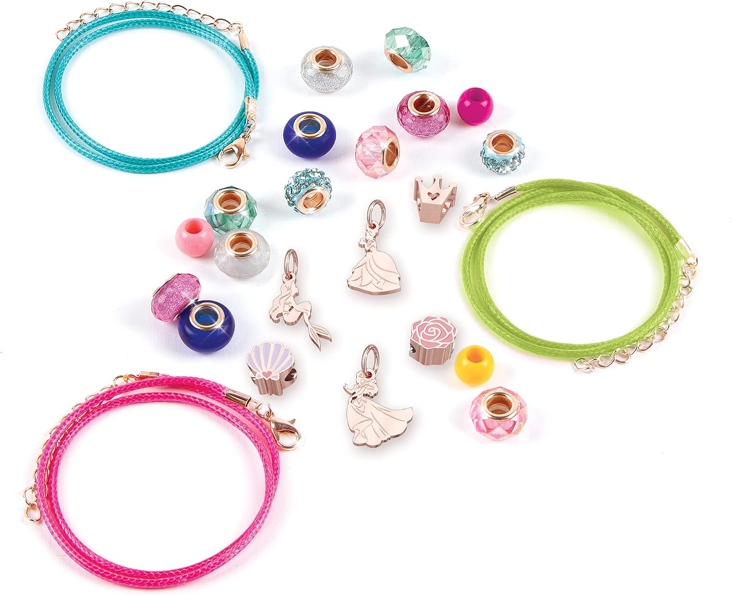 Make It Real Disney Princess Ultimate Princess Jewels and Gems 公主DIY手鏈套裝｜26件套｜可製作3條手鏈｜8歲以上