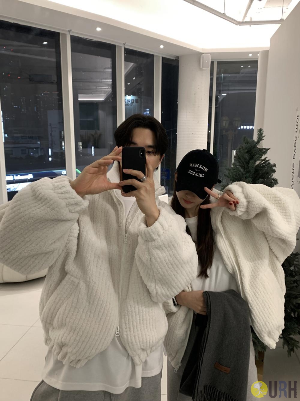 【100%保證韓國直送】Bouclé 刷毛 2-Way Overfit 夾棉拉鍊外套 [4 color] RL113901