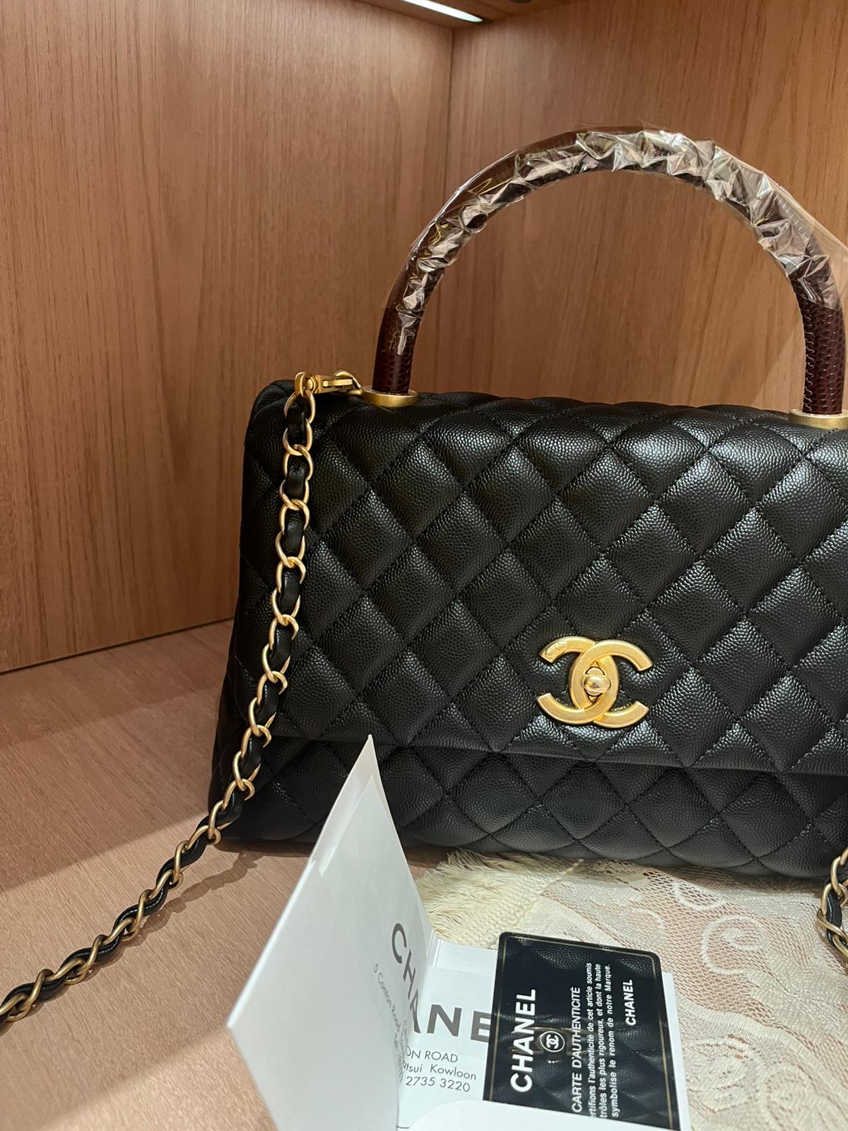 Chanel Coco Handle Medium 100%Authentic, 98%New ✅ 專門店收據✅28卡 ✅dust bag ✅box