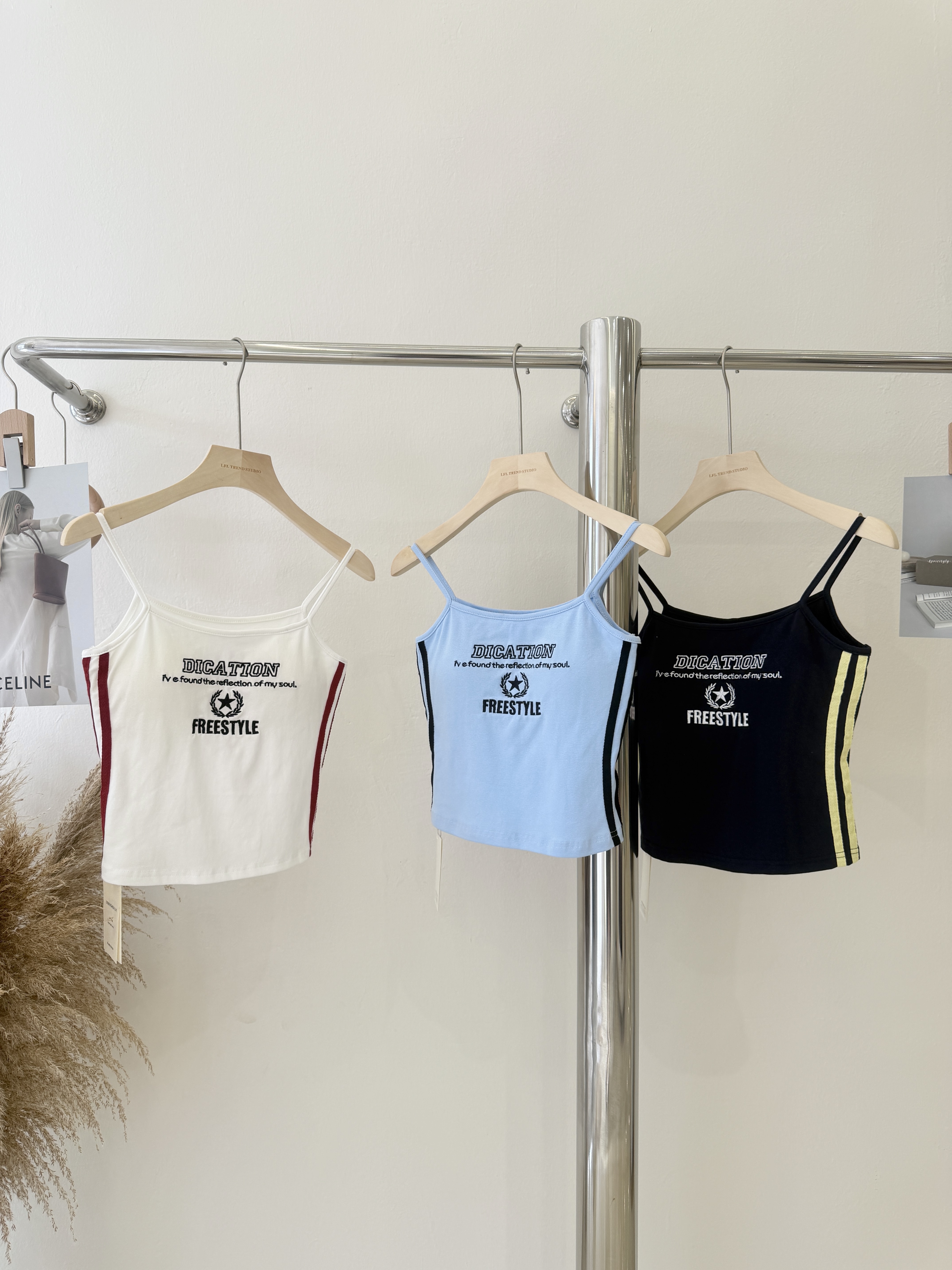 6331 辣妹撞色胸垫背心