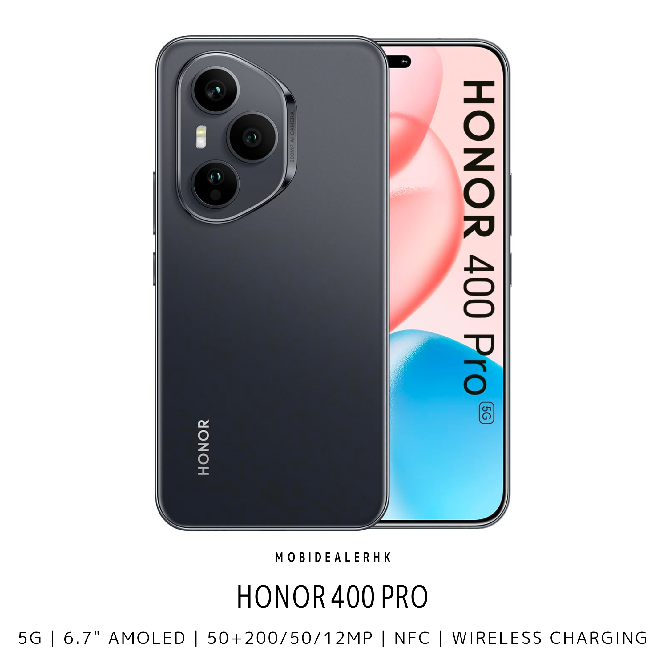 Honor 400 Pro | 榮耀 400 Pro | 5G | 智能手機 | 2億像素AI超清三鏡頭 | 100W快充 | 6.7"AMOLED | IP68防水