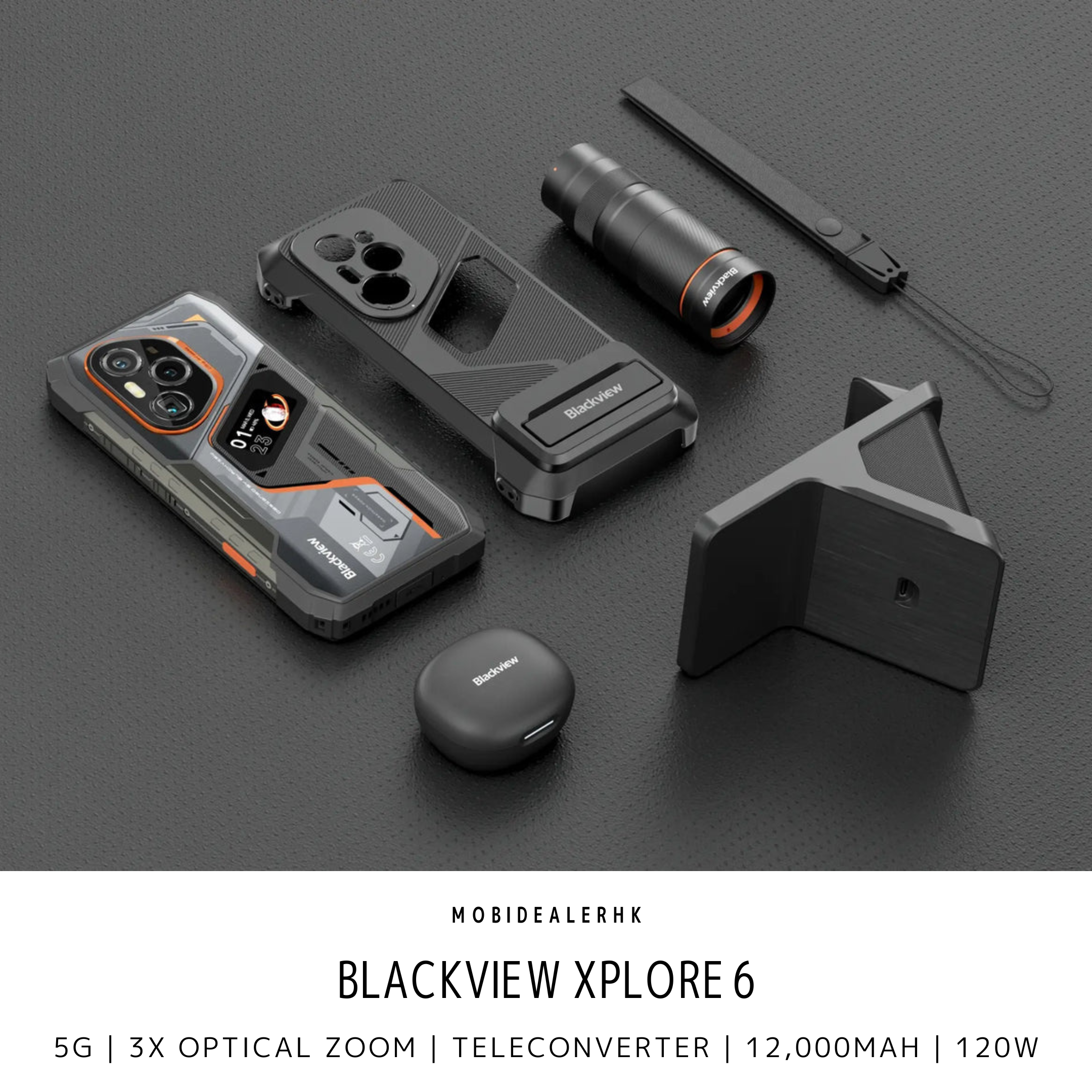 Blackview Xplore 6 | 5G | 三防手機 | 潛望式長焦鏡頭 | 附送增距鏡 | Dimensity 9400+ | 12,000mAh | 120W
