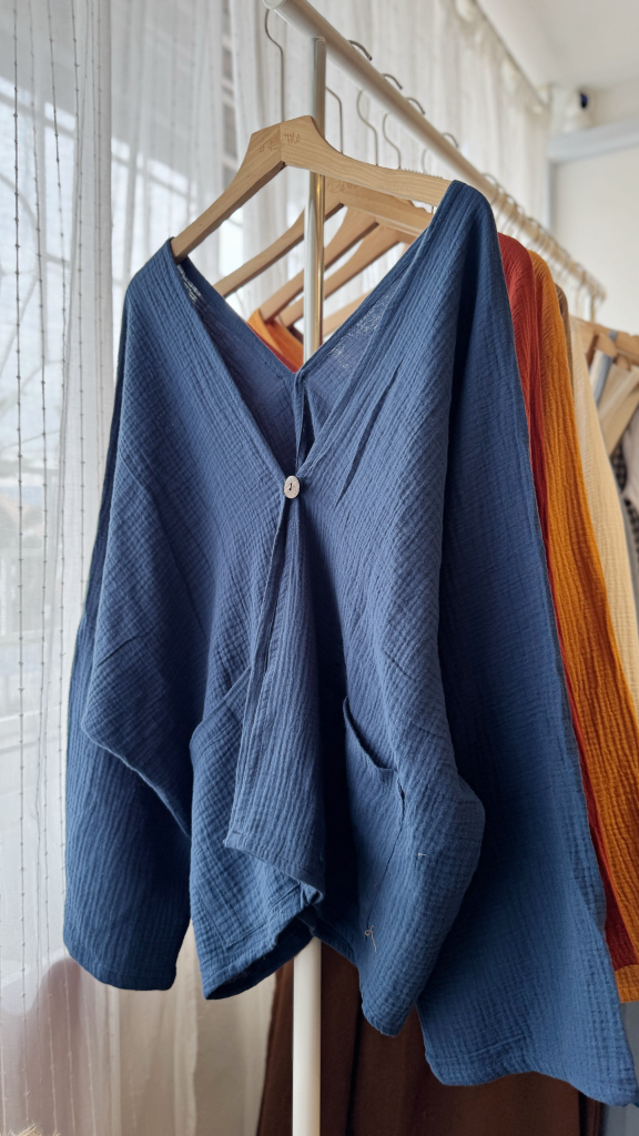 日系自然肌理棉麻外套