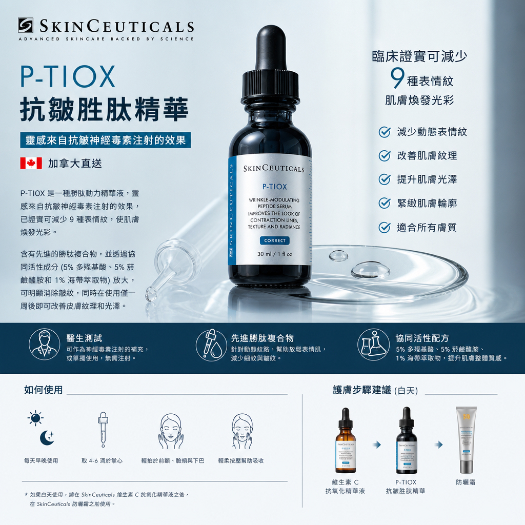 加拿大直送  SkinCeuticals  SkinCeuticals P-TIOX 抗皺胜肽精華