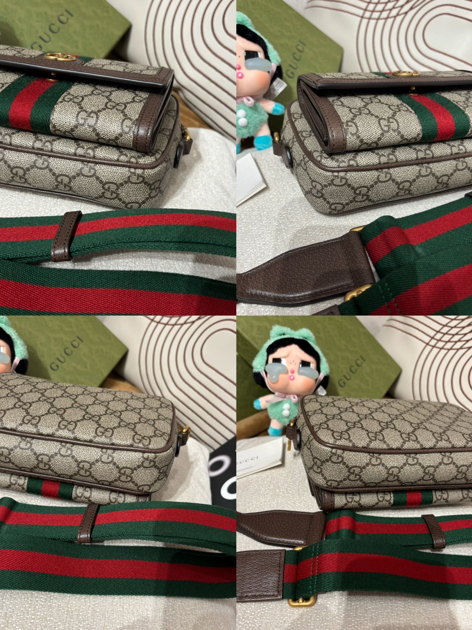 Gucci GG Ophidia Shoulder Bag 淺啡色塗層帆布肩背袋 746308 100%Authentic, Unused ✅Strap✅Booklet✅Dust bag✅Box