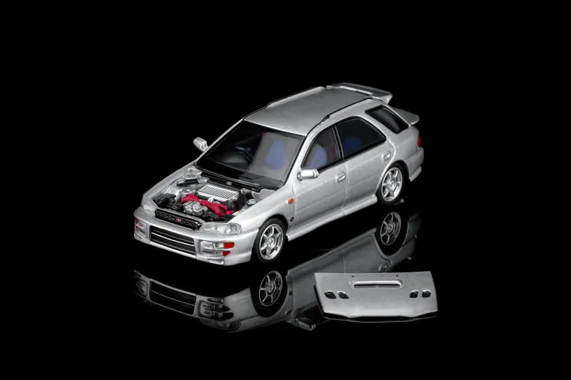 （預訂 Pre Order) MOTORHELIX 1/64 ( M67103 ) SUBARU Impreza Wagon WRX STi Ver VI – Arctic Silver Metalic