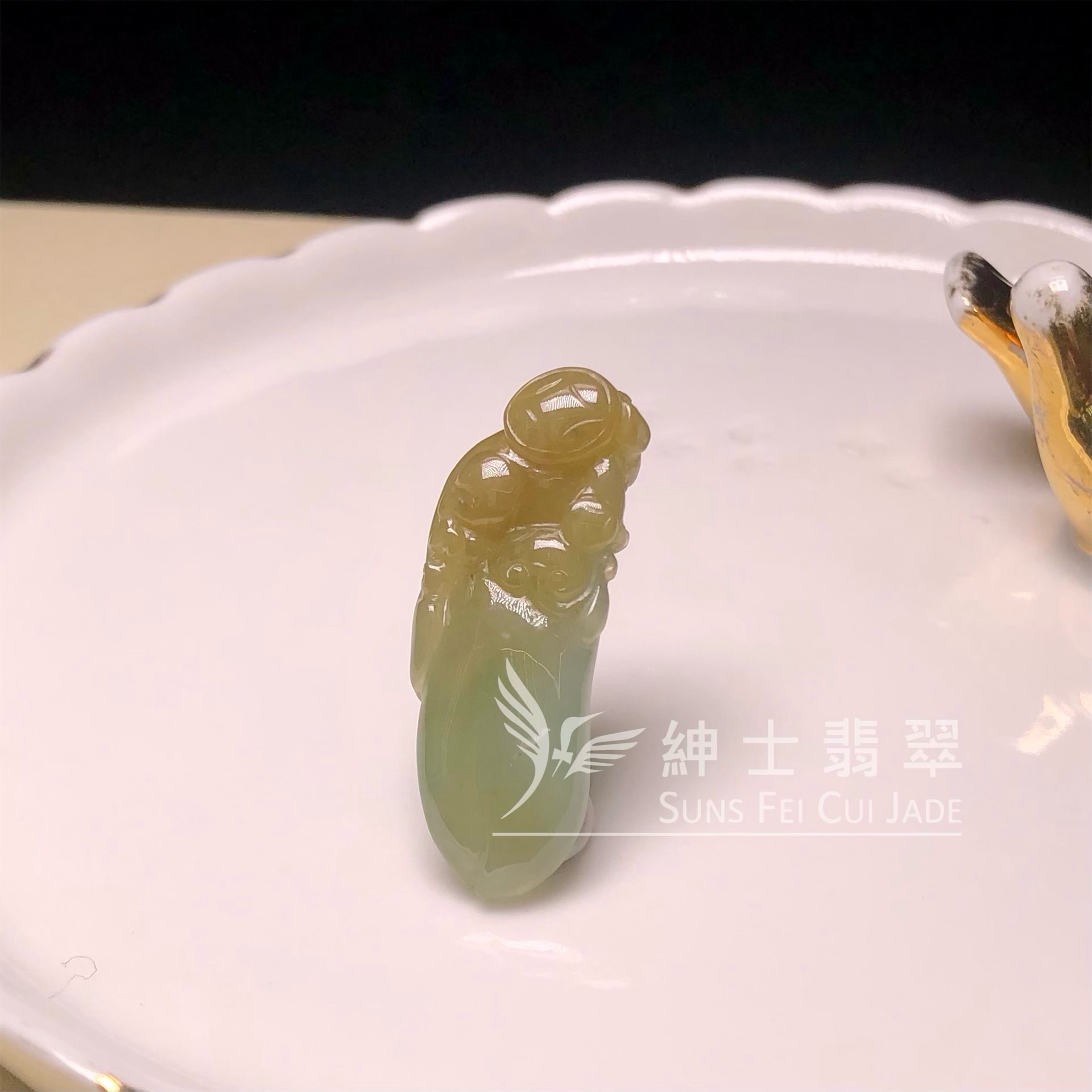 YK00703 翡色貔貅玉蘭花