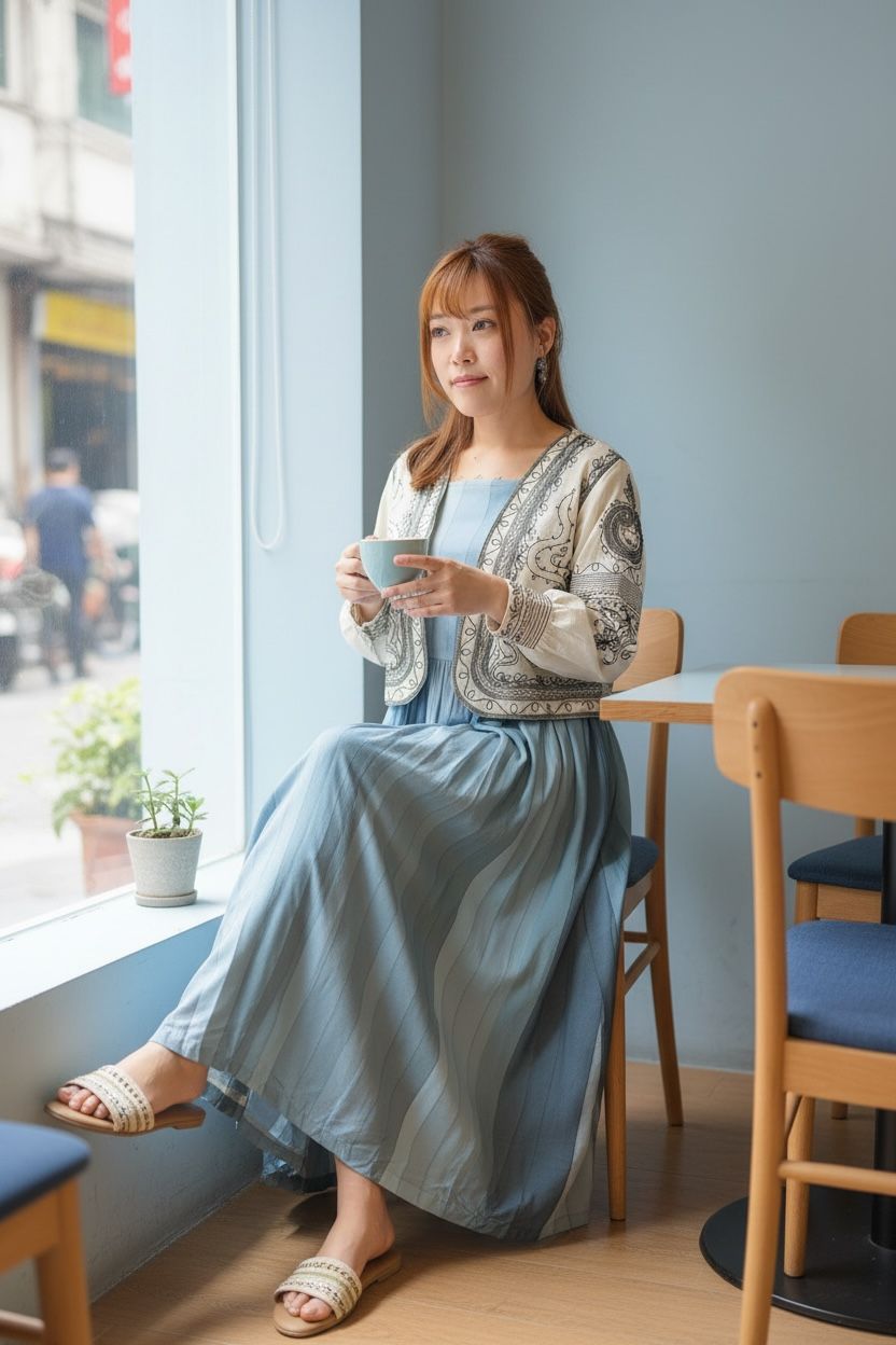 Ocean Blue Gradient Sleeveless 48" #1502