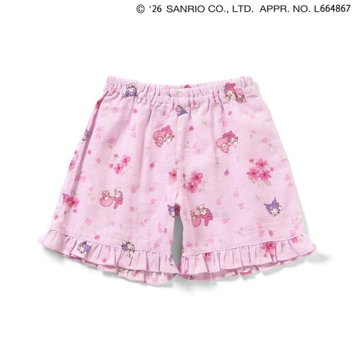 🆕【⭐訂購⭐】🌀 🇯🇵 日本直送 #Kitty / #Melody+#Kuromi 荷葉邊 喇叭袖 甚平+腰帶 三件套裝🌀 [ELDA-0083][260509]