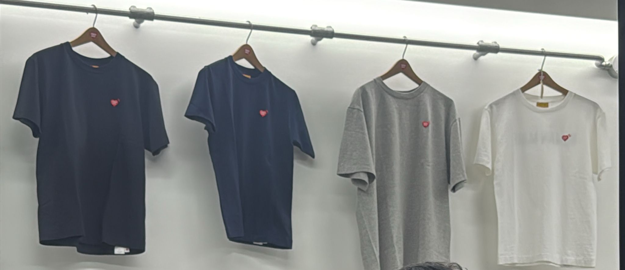 Human made 心logo 簡約tee Size s-3xl Navy / black / grey / white