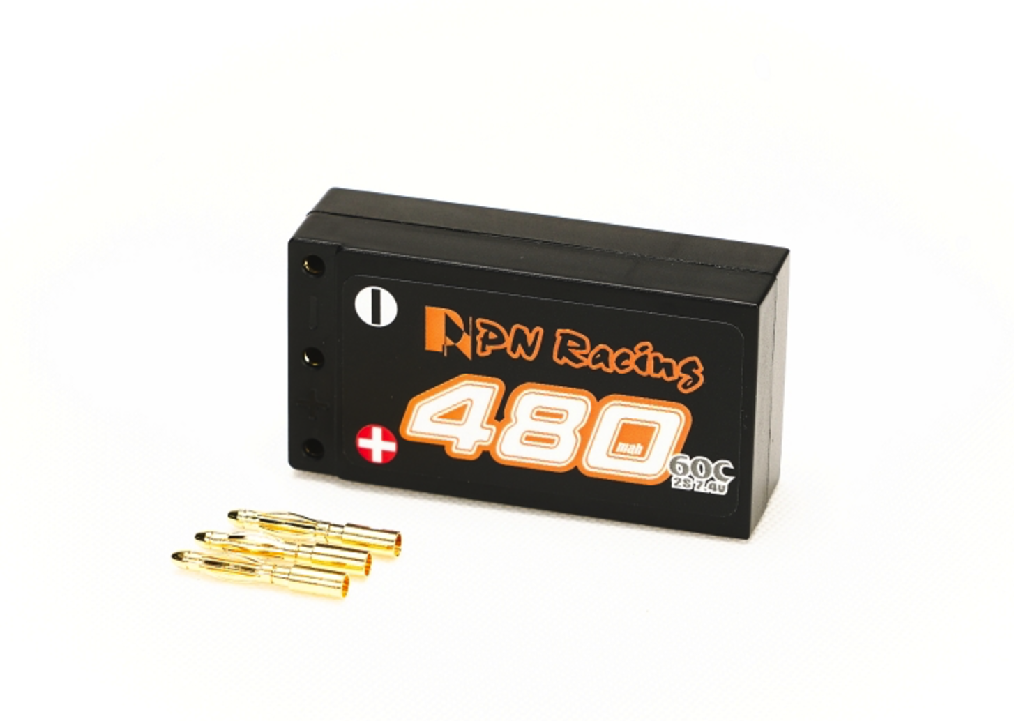 PN Racing V6 LiPo 2S 7.4V 480mah 60C Hardcase Battery  733480