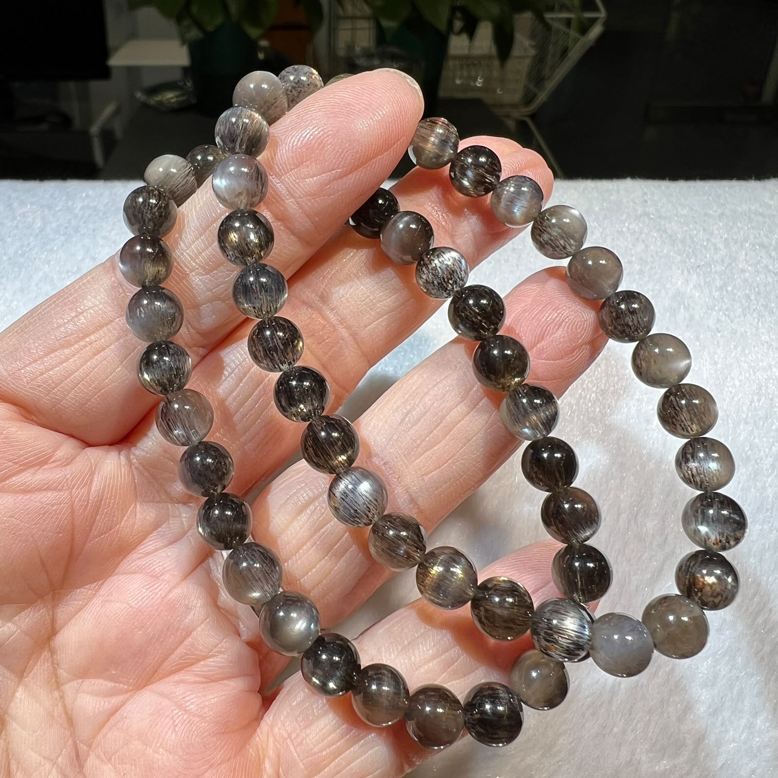 黑金骨幹手串6mm+/- #CA0082