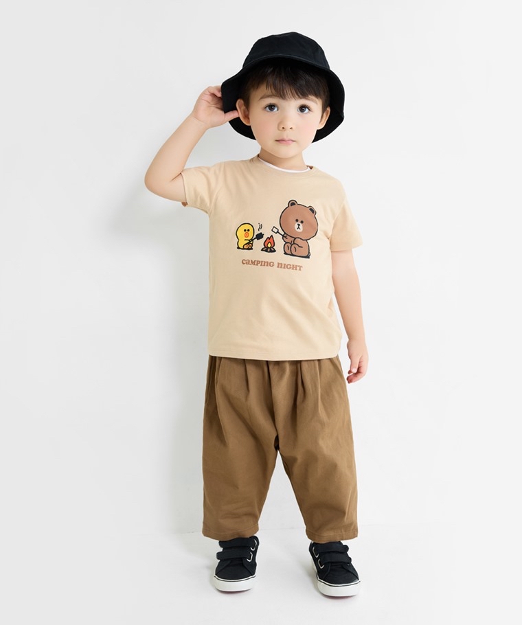 💚預訂 台灣直送💚Line Friend露營印花親子款純棉短袖T恤