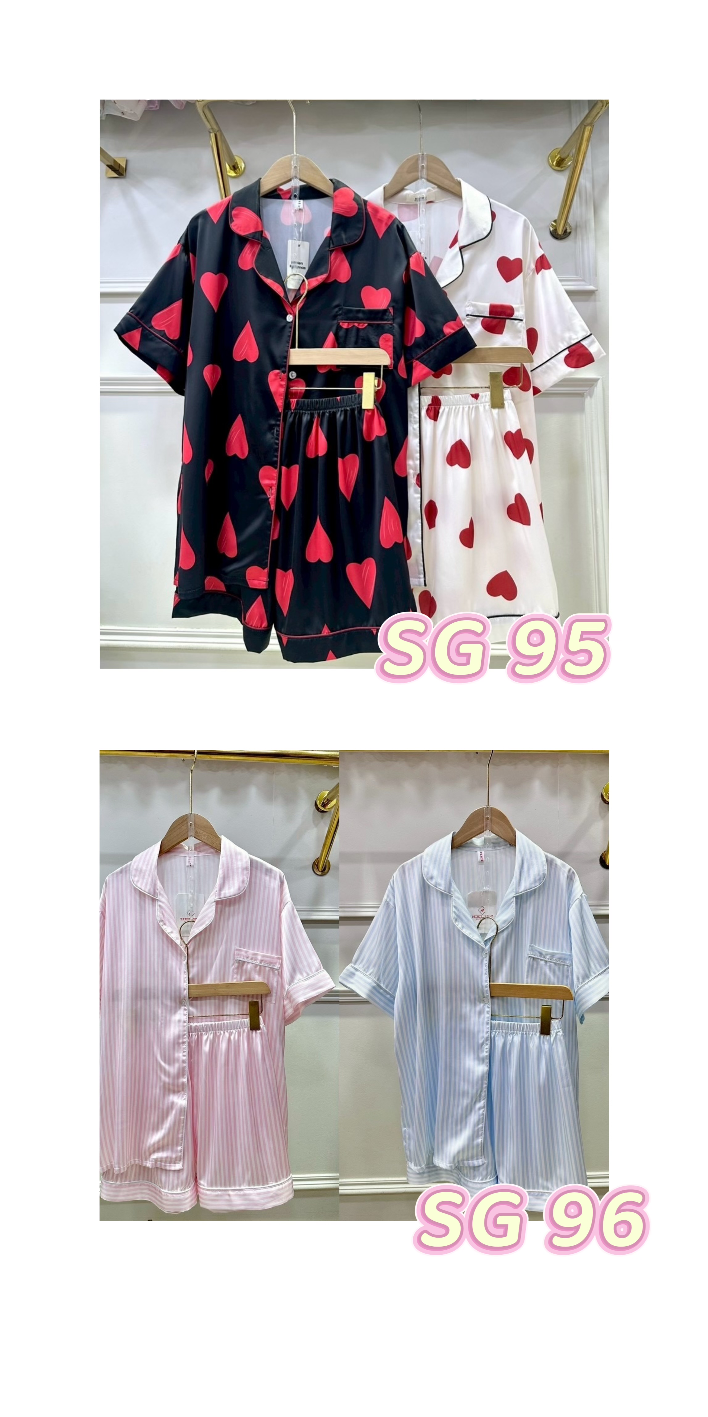 泰國直送絲質睡衣成人版No .SG91 -SG 134